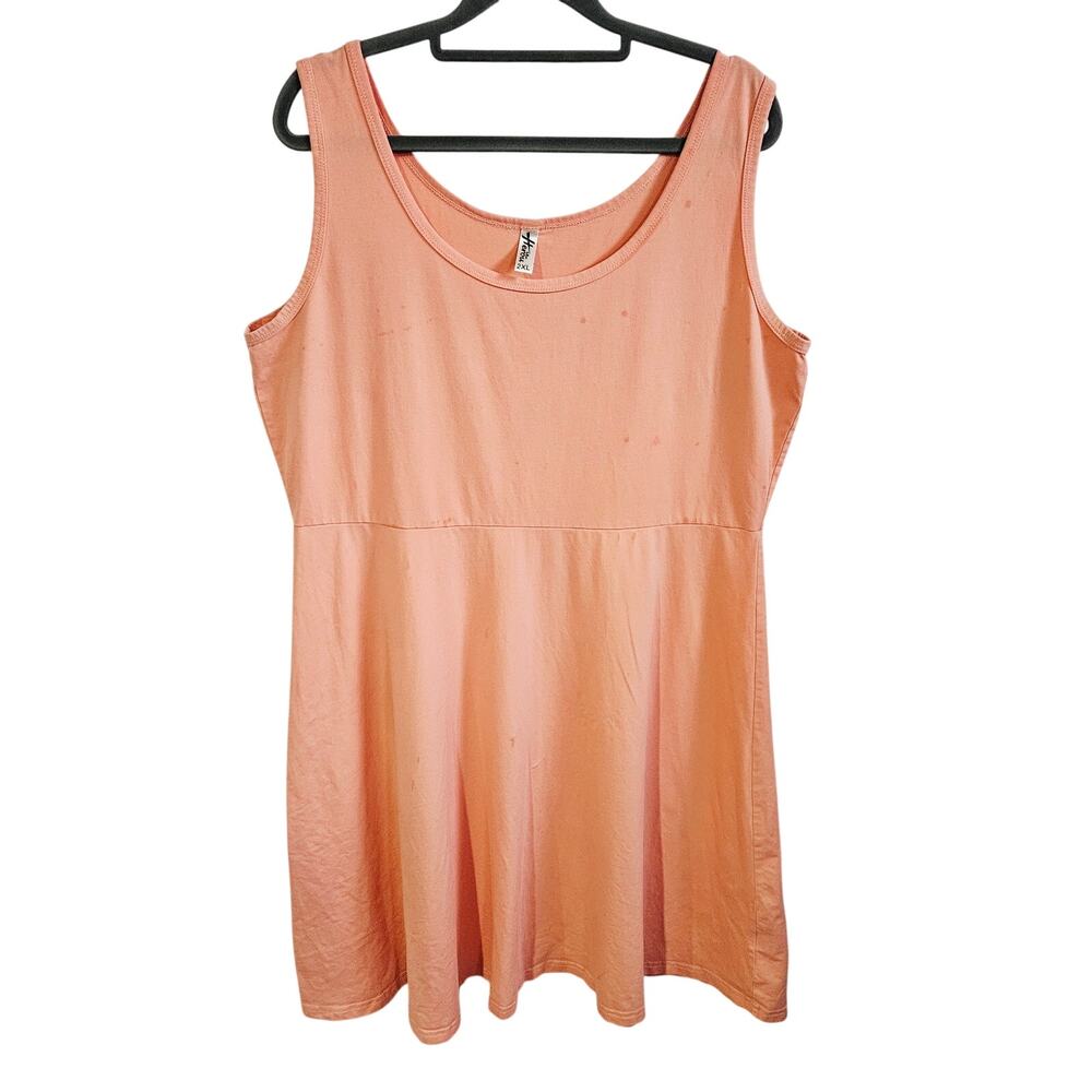 Herou Plus Size 2X Sleeveless Casual Dress Peach Pink Minimalist Balletcore